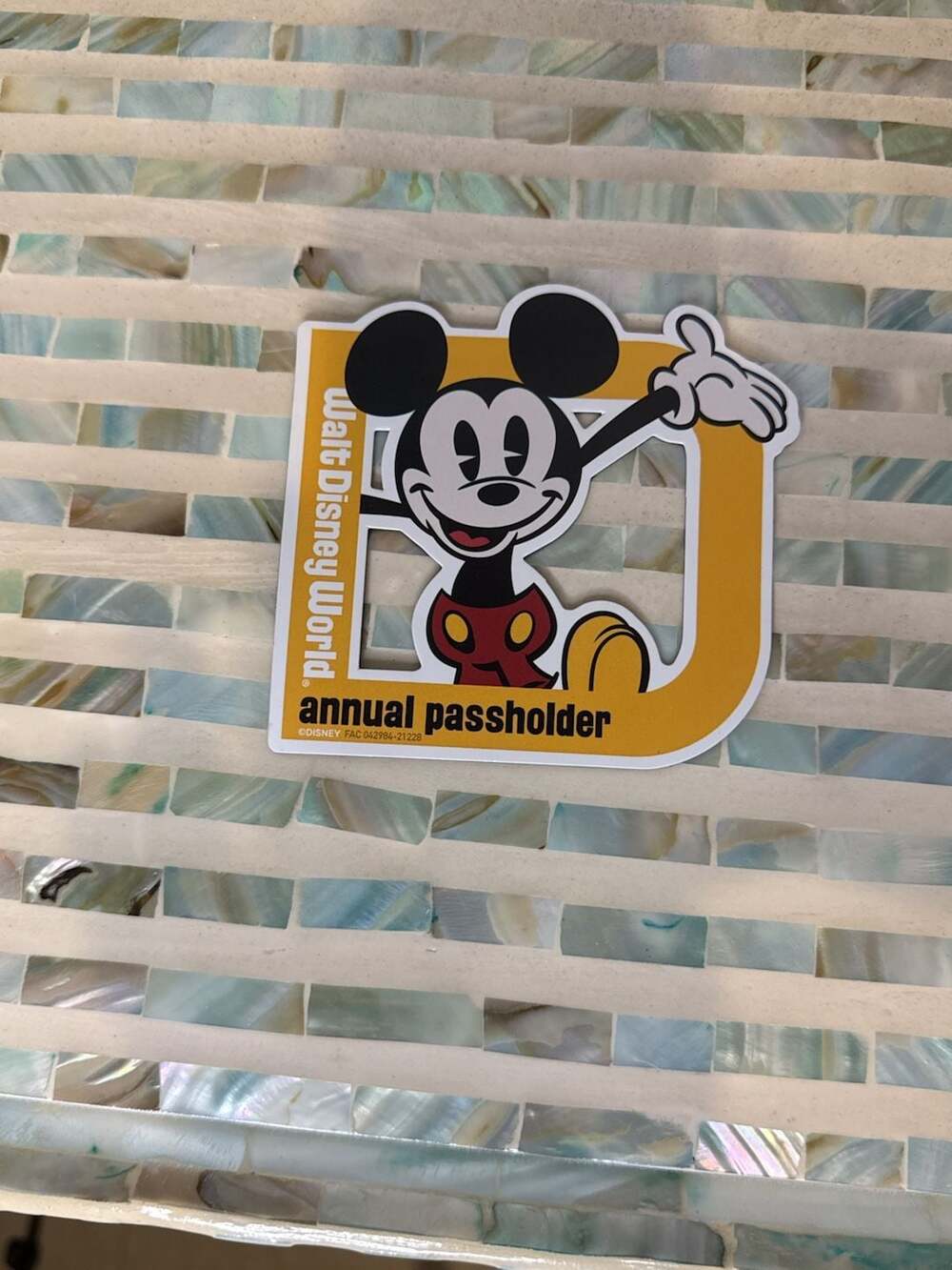 Disney Walt Disney World Annual Passholder Mickey Mouse Magnet